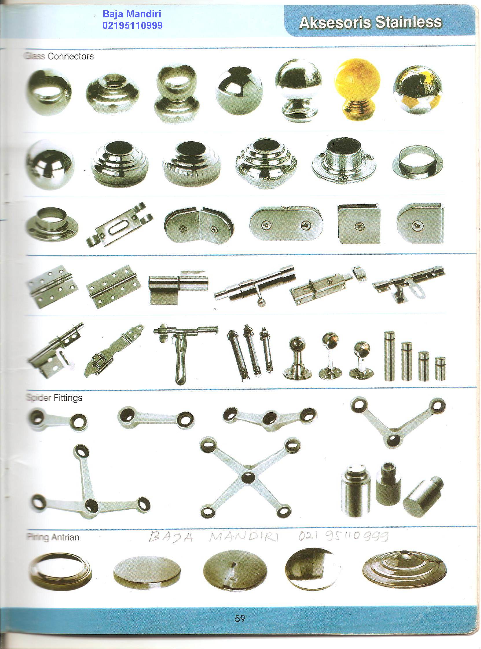 Baja mandiri menjual berbagai macam accesoriess besi dan 